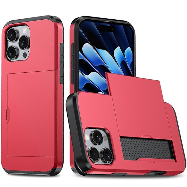 (Punainen) Iskunkestävä Armor -kotelo iPhone 16 Pro Maxille