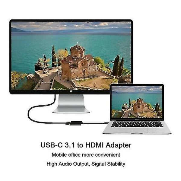 Omvandlare Typ C Usb-c Till HDMI Adapterkabel Macbook Samsung