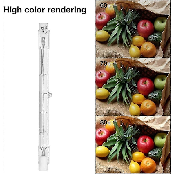5 st Dimbar R7s 118mm 300w Halogenlampa Ac 220-240v 3100lm Linjär halogenstrålkastare för landskapsbelysning, säkerhet, gatubelysning