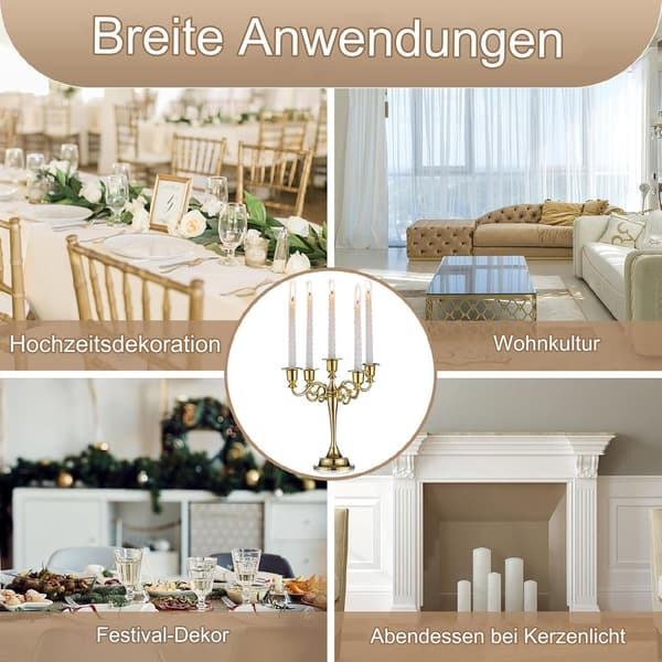 Lysestake i aluminium til spisebord, middag med levende lys, hotellinnredning