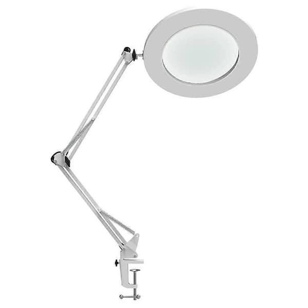 LED-forstørrelseslampe med metal svingarm - Trinløs dæmpning 2 størrelser