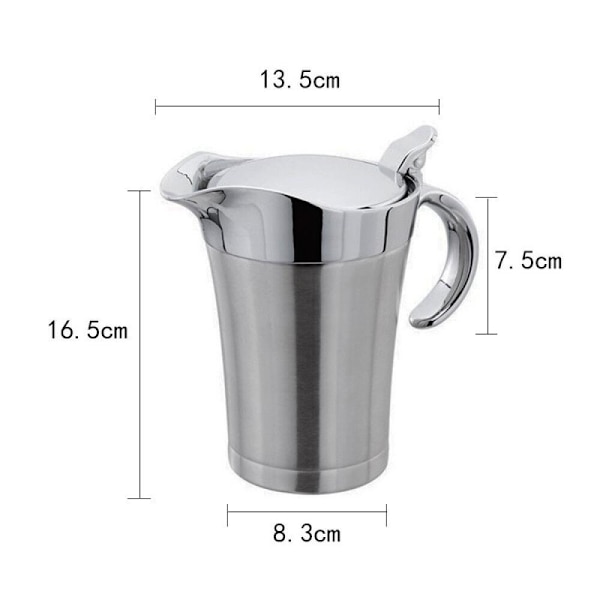 Termo sovseskåle i rustfrit stål Dobbeltisoleret, sovseskål med låg (750 ml)