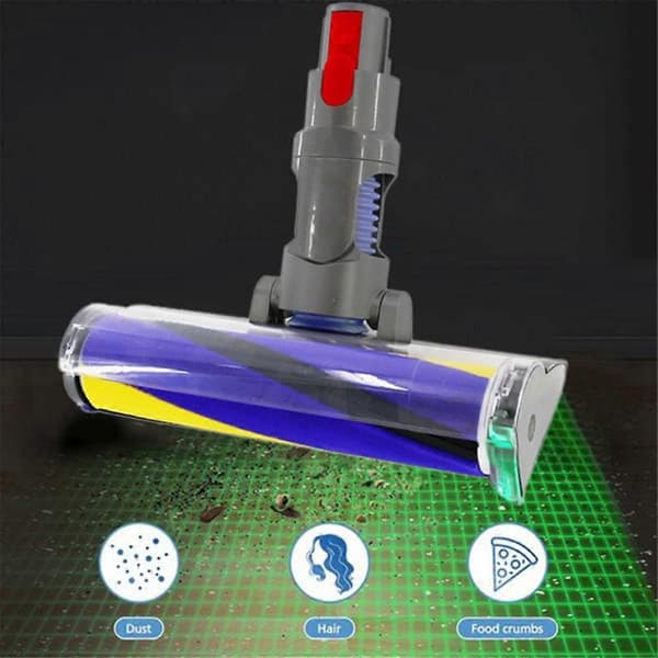 Dust Detect støvsugertilbehør kompatibelt med Dyson V15 V11 V10 V8 V7 gulvhoved med blød rullebørste