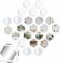 24 Stycken Hexagonala Spegelväggdekaler 3D Hexagon Akryl