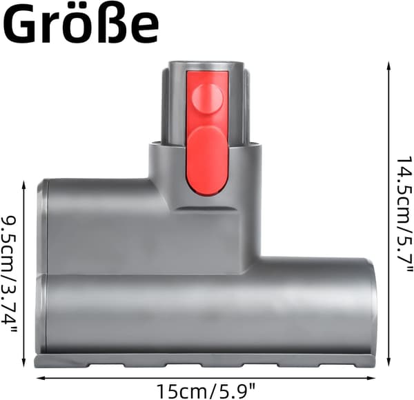 Mini turbobørste til Dyson V7 / V8 / V10 / V11 / V15 støvsugere, quick-release rullebørste til sofaer, bilsæder, lænestole, fjerner støvmider
