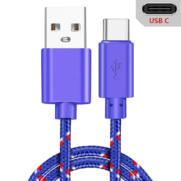 USB Type C-kabel USB C-kablar Typ-c Data Lila för typ C 3m