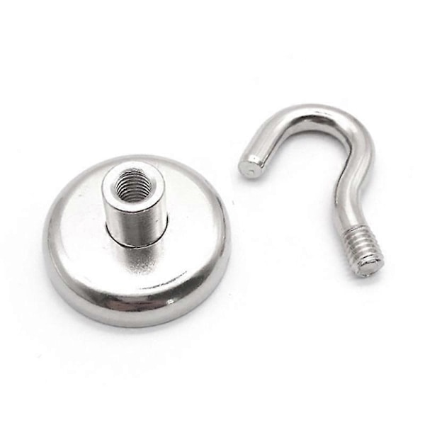 3 st (Silverfärgad Förpackning) Extra Starka Magnetiska Krokar med Kylskåpskrok, Kraftig Kryssningskrok för Tak, Liten Magnetisk Krok för Skåpbil, Vägg