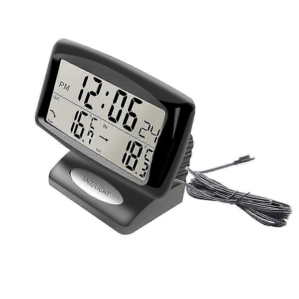 1 stk. Biltermometer Premium Universal Dobbelt Temperatur Elektronisk Lysende Termometer til Køretøjer Biler