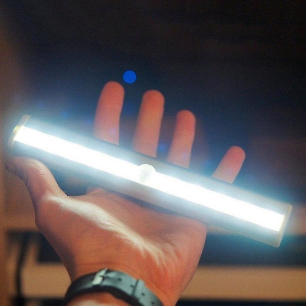 10 Led Bright Motion Sensor Ljus Skåp Garderob Lådlampa