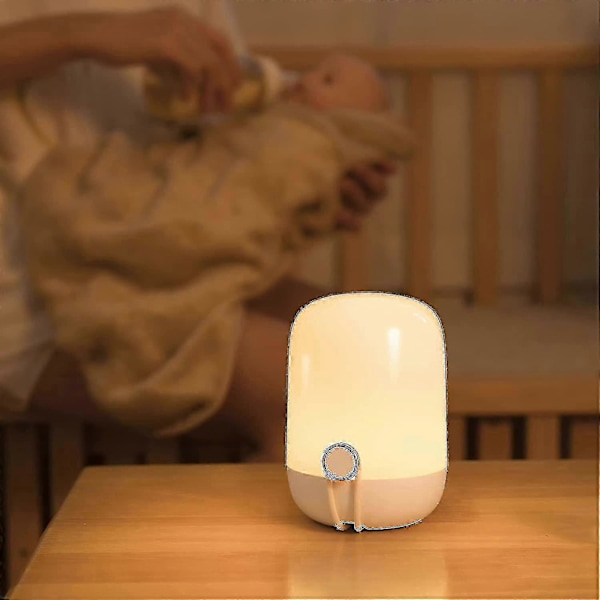 Bærbar Nattlampe for Amming LED Ammelampe, Justerbar Lysstyrke med 7 Farger