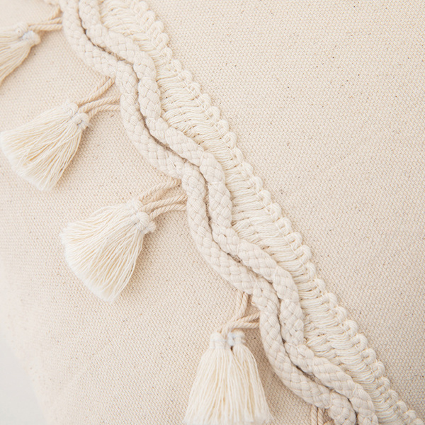 Kvastpudebetræk 45x45cm Boho Indretning til Sofa Uden Kerne Beige