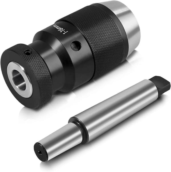 Superprecis Självspännande 1-16mm Nyckellös Svarvborrchuck MT2 -B16 Dorn för MK2 Svarv