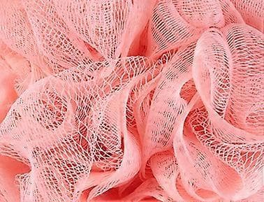 Rosa sjögräsinfuserad bad- och duschloofah-svamp, tvättsvamp (3-pack)