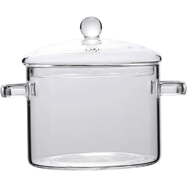 Varmebestandig glaskande, glaskogekande med låg, 1,4L