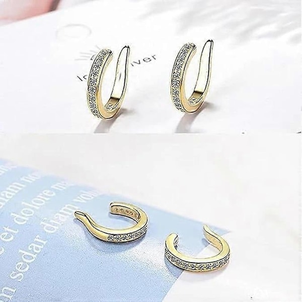 Øreclips, Pierceless Øremanchet, Tynde Chunky Øremanchetter Uden Piercing