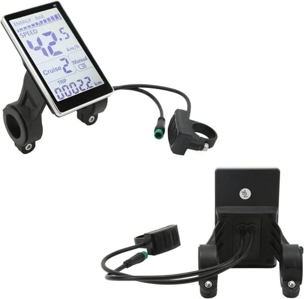 Elektrisk cykel LCD-måler 5 ben 24V 36V 48V 60V kompatibel med E-scooter M5 LCD-panel skærm til 31.8 22.2