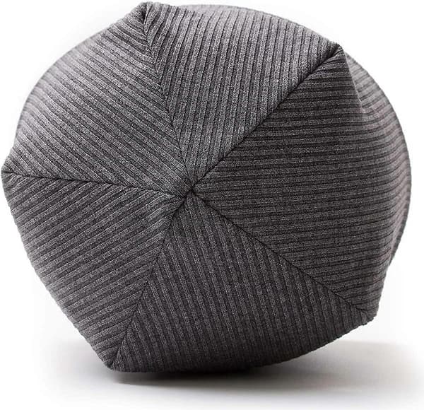 Trendy Stilfuld Hue af Kvalitetsstrikket Stof, Åndbarhed &amp; Elasticitet Skull Cap Hat, grå