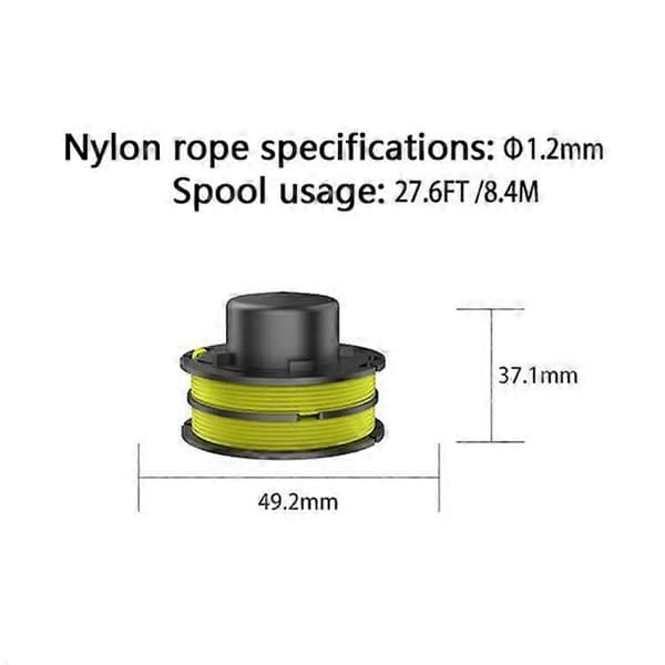 10 stk. kompatible med Ryobi RLT3025F / RLT3025S / RLT3525S trimmerspoler græsslåmaskine nylonsnor-spole, RAC119