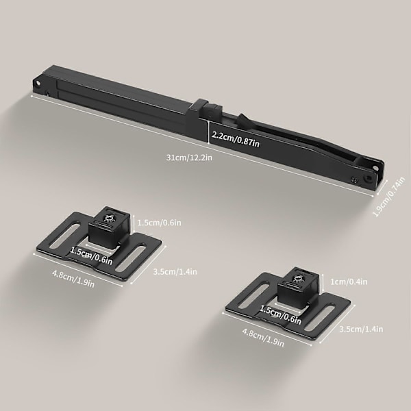 2-pack Hydrauliskt Soft-Close Skensystem för Ladugårdsdörrar med Anti-klämskyddsdesign