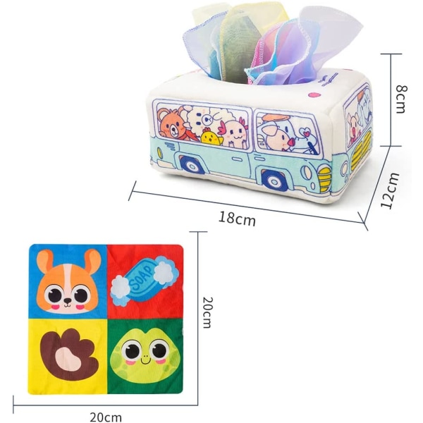 Baby Leksaker - Baby Tissue Box Toy Montessori Sensory
