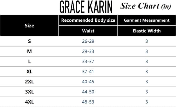 GRACE KARIN Dame Elastisk Bælte 1950'erne 3 Tommer Bredde Elastiske Bælter