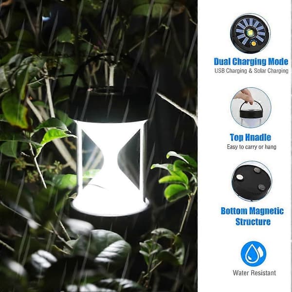 LED Campinglykta USB Uppladdningsbar Campinglykta Utomhus Nödlampa Tältbelysning för Hemresor