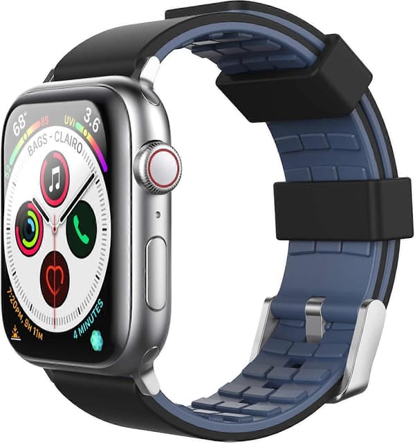 38/40MM/41MM Sort, Marineblå Rem til Apple Watch Series SE 7/6/5/4/3/2/1