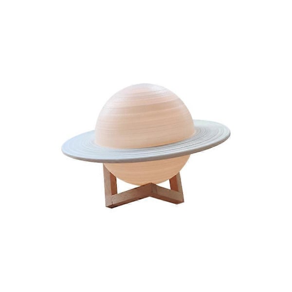 Saturn nattlampe med 16 farger og fjernkontroll/berøringskontroll, USB-oppladbar