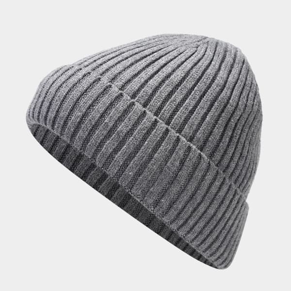 Höst- och vinterfodrad varm mössa, halsduk och handskar, tredelat set för män och kvinnor, förtjockad köldtålig stickning Gray