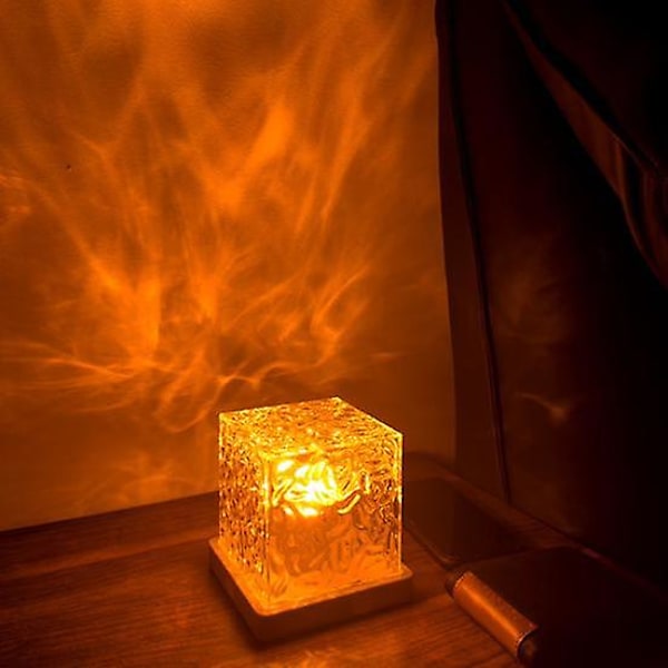 Lysprojektor, Roterende Ocean Wave Projektor, 16 Farver Kan Skiftes Fjernbetjening Plug-Play LED Projektor Vandbølge Lampe