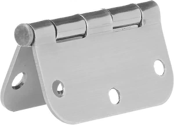 Basics Avrundede 3,5 tommer x 3,5 tommer Dørhengsler, 4-pakning, satengnikkel