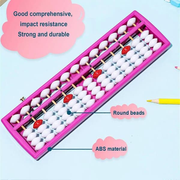 (Svart) Student Abacus 13-rader 5 perler Nybegynnervennlig Abacus Perlearbeid Barnehage Kalkulator Abacus Hjemmeforsyning