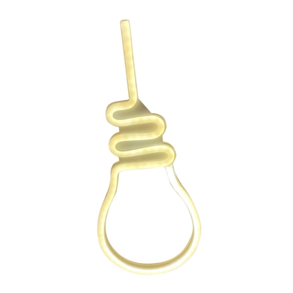 LED Neon Lys Nattlampe Ved Sengen Veggdekor Gult Lys
