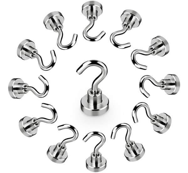 Väggkrokar Magnetiska Krokar Superstarka Neodym Magnetiska Hållare 16-Pack