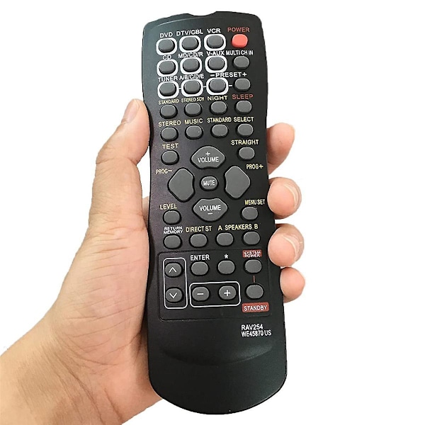 RAV254 Erstatningsfjernbetjening til Receiver RX V496 5240 5250 5630 RX V350 RX V359 RX V390