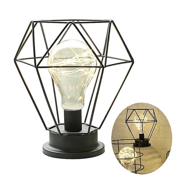 Nattlampe i jern for dekorasjon