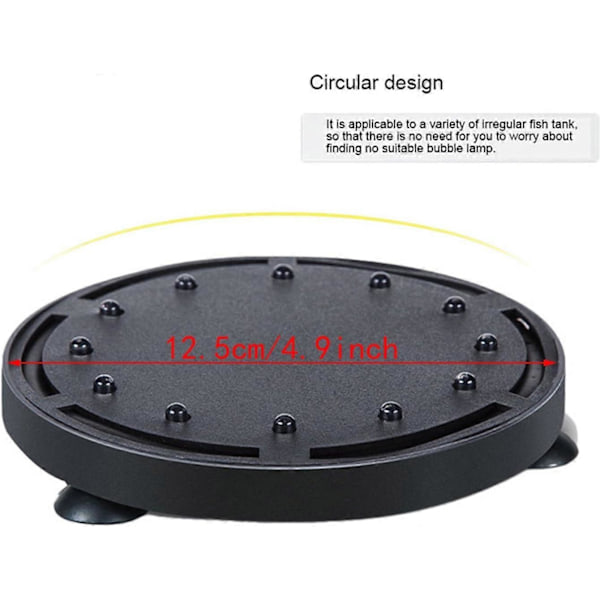 12 Multicolor RGB LED Akvarium Undervands Boble Lys Nat Hav/Multicolor Akvarium Luftsten Disk, Rund Akvarie Bobler med Auto Farveskift
