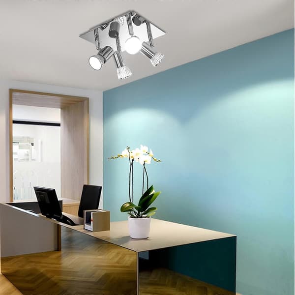 Moderna taklampor kök justerbart bord 4-vägs spotlights, monterade LED Gu10-lampor