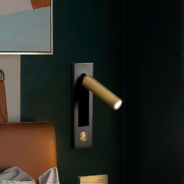 Leselys, Senggavel Vegglampe Leselamper Innfelt Skyvebryter for Stue, Soverom
