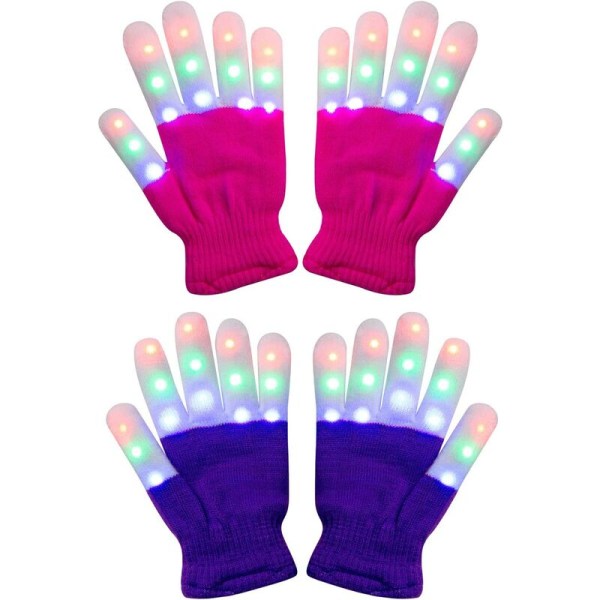 2-pack Barn Ljushandskar Barn Fingerljus Blinkande LED Varm