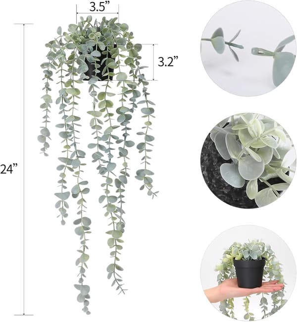 Kunstig hængeplante Eukalyptus kunstig hængeplante 1 stk