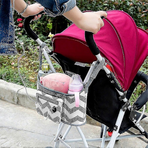 Reise Baby Pram Oppbevaringsveske Bleieflaske Organizer Barnevognkurv