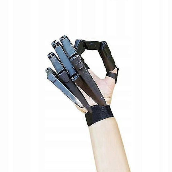 (Svart) Halloweenhandskar med rörliga fingrar Black