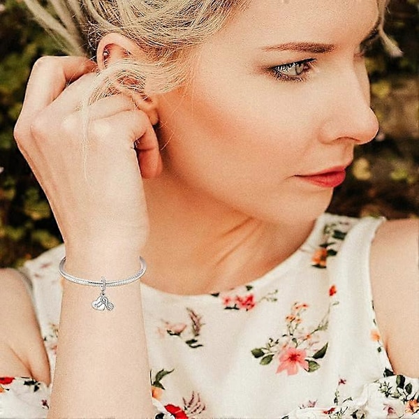 Kone Barnebarn Søster Datter Mor Datter og Mor Familiemedlemmer Charm til Armbånd 925 Sølv Vedhæng Perler til Halskæder Dingle til Fødsel