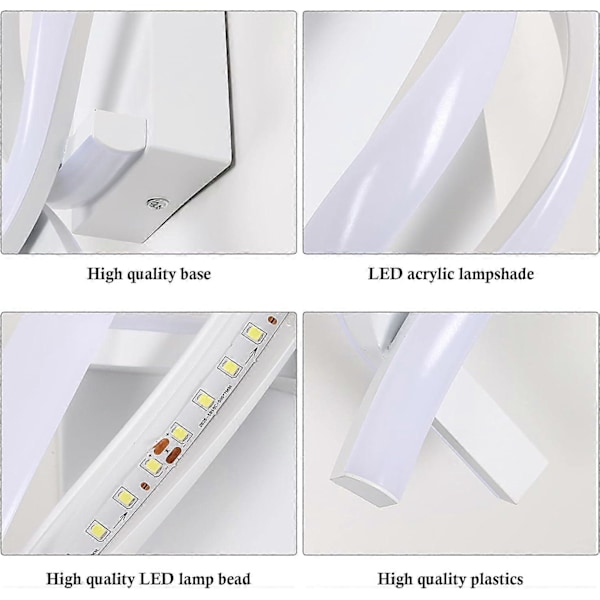 Spiral Moderne LED Vegglamper for Soveromsbelysning