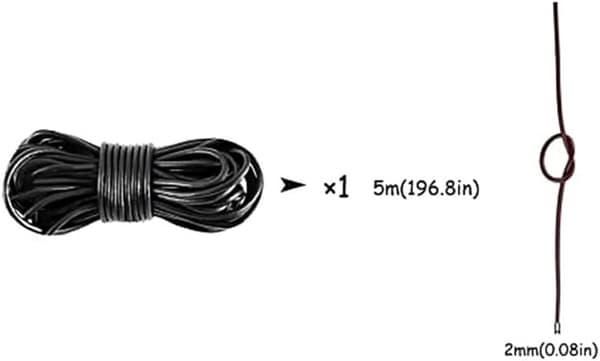 5M x 2mm Lærreim, Ekte Lærreim, Klassisk Vintage