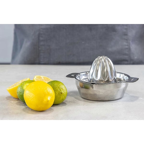 Citruspress i rostfritt stål - Droppfri pip &amp; Halkfri bas