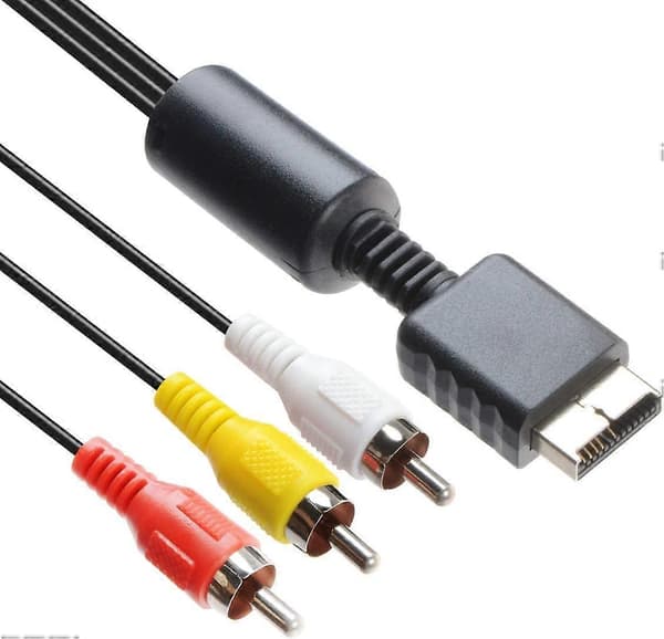 RCA Audio Video Kabel Spillekonsol Tilbehør AV Kabel til PS1 PS2 PS3 Playstation 1.8m