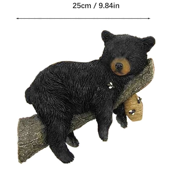 Dyrefigurer Resin Bjørn Vægmonteret Kunststatue Have Gårdindretning Gave