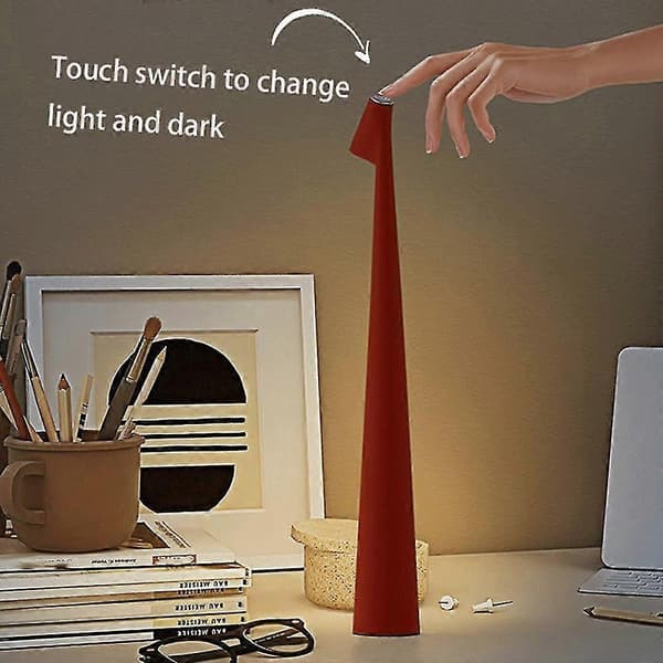 Trådløs bordlampe, oppladbar LED-bordlampe for utendørs bruk